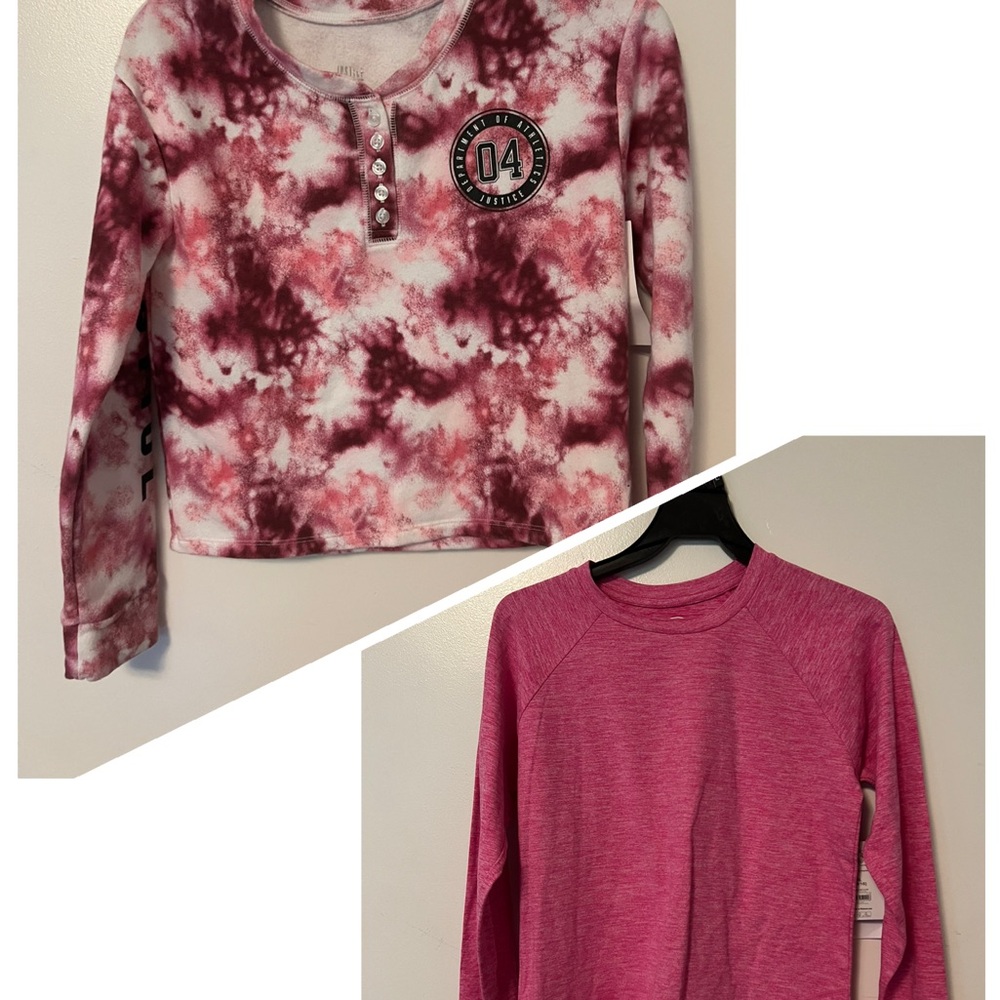 Stylish Pink and Tye Dye Kids Long Sleeve Top & Sweater